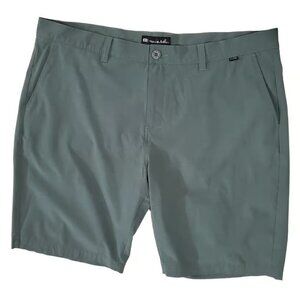 Travis Mathew Beck 10" Golf Chino Shorts Mens 42 Blue Green Active Performance